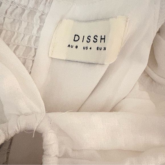 DISSH White Mini Dress with Puff Sleeves - Picture 5 of 7